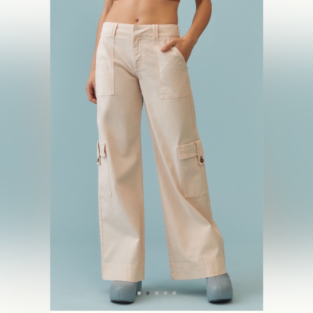 Pilcro Mid-Rise Wide-Leg Cargo Pants